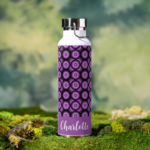 Retro-Mid-Century-Modern-Kreise Namens-Monogramm Trinkflasche