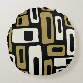 Retro Mid Century Modern Rundes Kissen
