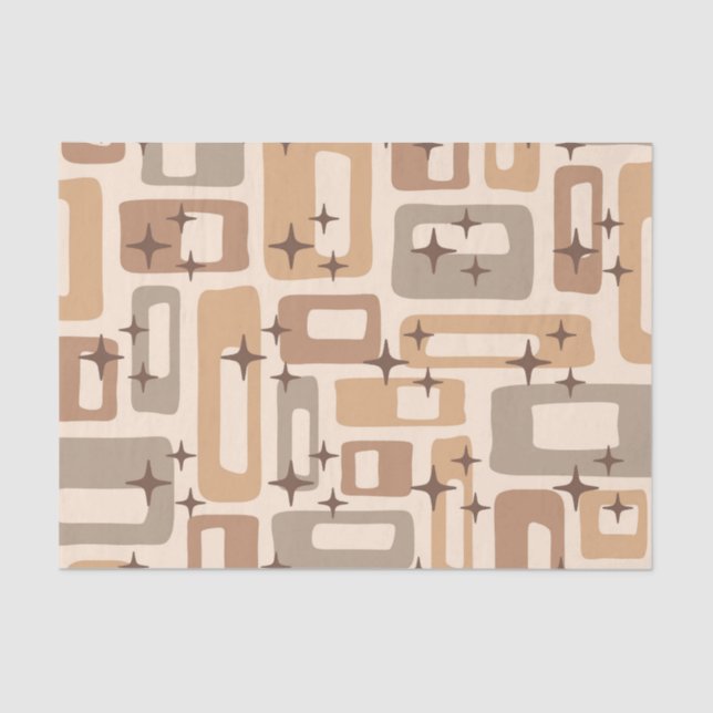 Retro Mid Century Modern Seidenpapier (Vorderseite)