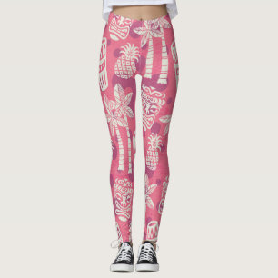 Retro-Mid-Century-Modern-Tiki-Muster Leggings