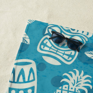 Retro-Mid-Century-Modern-Tiki-Muster Strandtuch