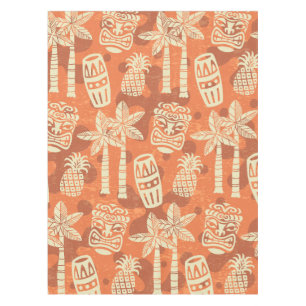Retro Mid Century Modern Tiki-Muster Tischdecke