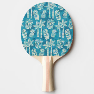 Retro-Mid-Century-Modern-Tiki-Muster Tischtennis Schläger