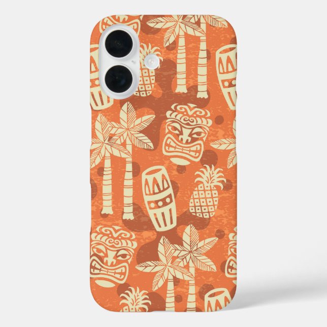 Retro Mid Century Modern Tiki Pattern Case-Mate iPhone Hülle (Rückseite)