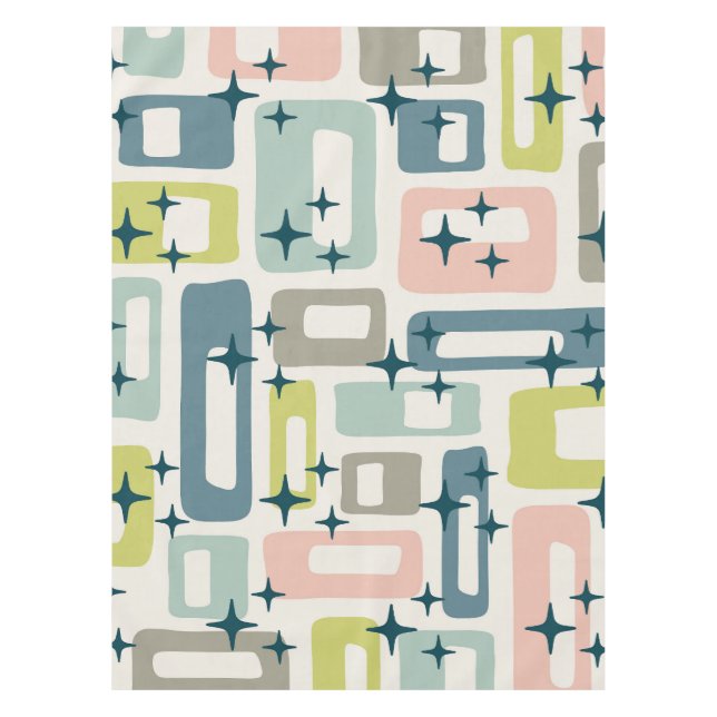 Retro Mid Century Modern Tischdecke (Vorderseite)