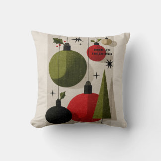 Retro-Mid-Century-Modern-Weihnachtsbaumschmuck Kissen