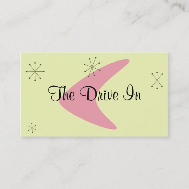 Retro Mid Century Moderne Visitenkarte (Vorderseite)