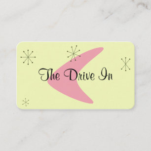 Retro Mid Century Moderne Visitenkarte