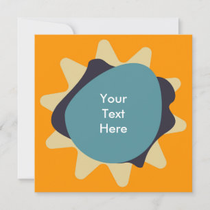 Retro Mid Century Modernes Spritzer Design Einladung