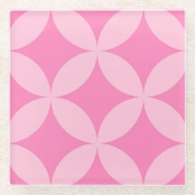 Retro Mid Century Pink Geometric Christmas