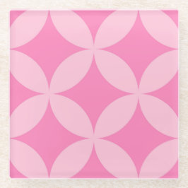 Retro Mid Century Pink Geometric Christmas Glasuntersetzer