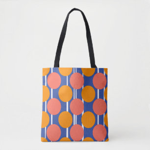 Retro-Mid-Century-Stil Orange Blau Punkte