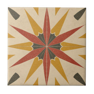 Retro-Mid-Century-vintage-atomares geometrisches M Fliese