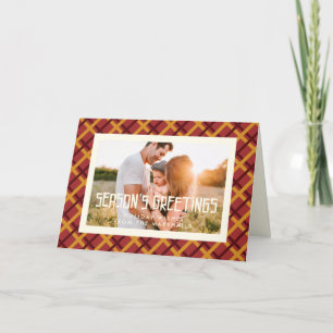 Retro-Mid-Century-Weihnachtsgrüße Foto Feiertagskarte