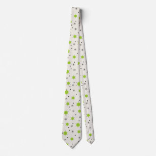 Retro Mid Mod Sternenexplosion Himmel Chartreuse Krawatte