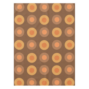 Retro MidCentury Dots Burnt Orange Tischdecke