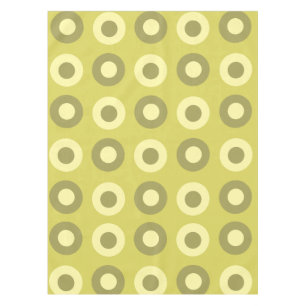 Retro MidCentury Dots Chartreuse Tischdecke