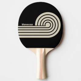 Retro Midnight Dual Curl Streifen mit Namen Tischtennis Schläger