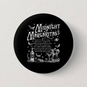 Retro Midnight Margaritas Funny Halloween Magisch Button