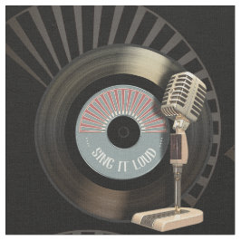 Retro Mikrofon-und des Vinyl45 Aufzeichnung Stoff