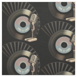 Retro Mikrofon-und des Vinyl45 Aufzeichnung Stoff