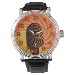 Retro Mikrofonuhren Armbanduhr