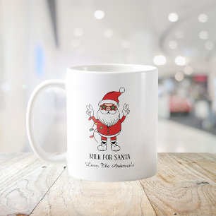 Retro-Milch für den Weihnachtsmann Roter Weihnacht Kaffeetasse