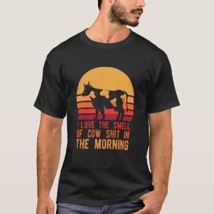Retro-Milchbauer lustig Rinder riechen Kuh Landwir T-Shirt