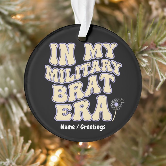 Retro-Militär-Gomperlepsepoche Groovy Löwenzahn Li Ornament (Baum)