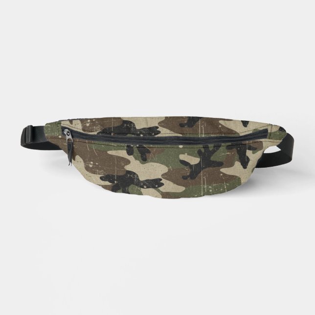 Retro-Militär-Tarnmuster Bauchtasche (Vorderseite)