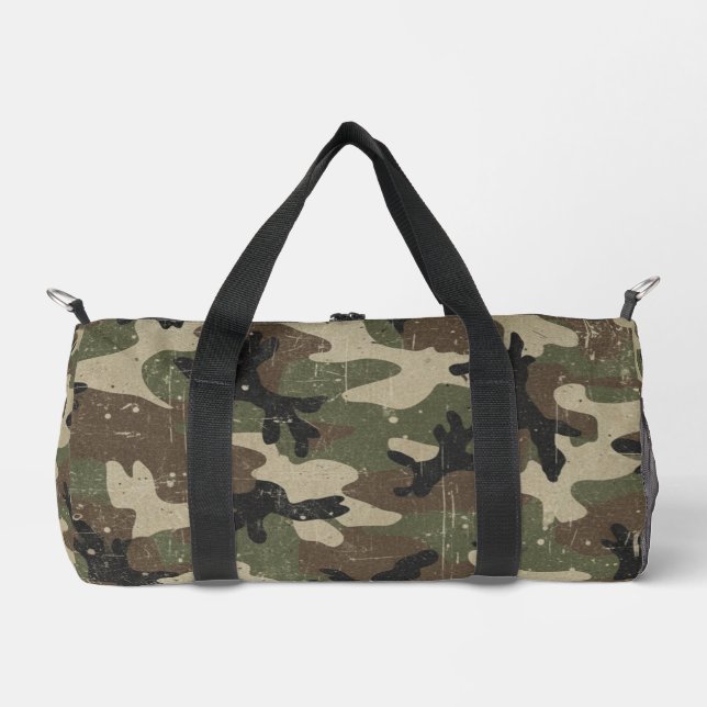 Retro-Militär-Tarnmuster Duffle Bag (Vorderseite)