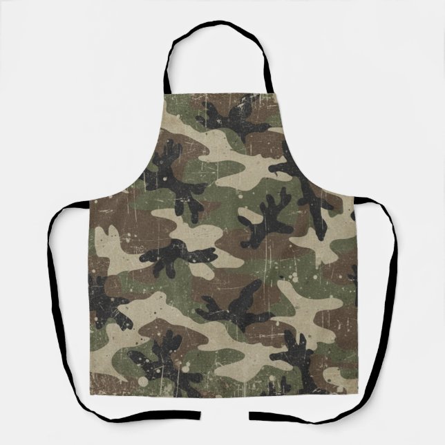 Retro-Militär-Tarnmuster Schürze (Vorderseite)