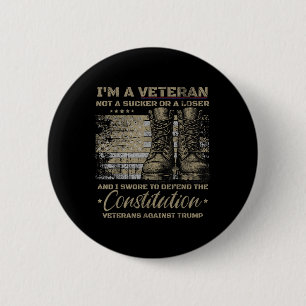 Retro-Militärveteranen gegen Trump-Protest Button