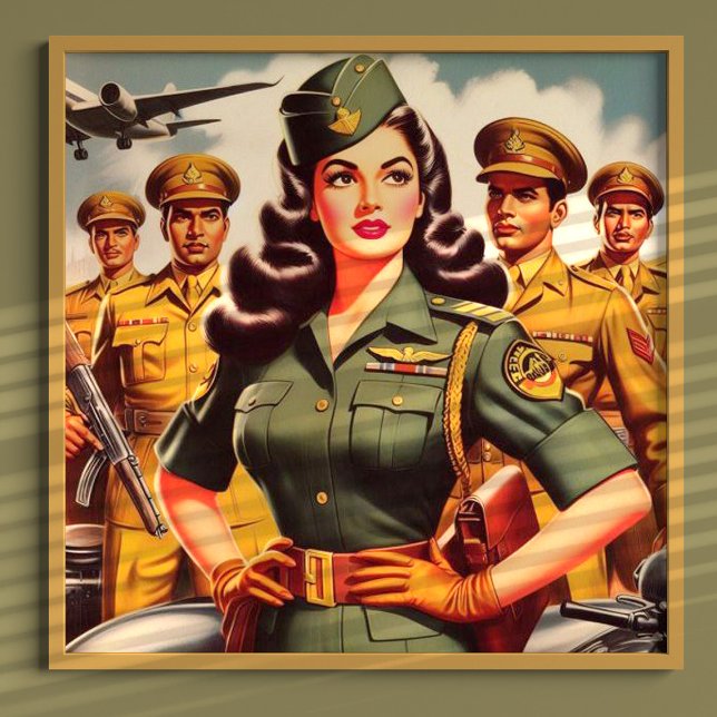 Retro Military Pinup Poster (Von Creator hochgeladen)