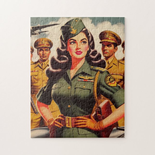 Retro Military Pinup Puzzle (Vertikal)