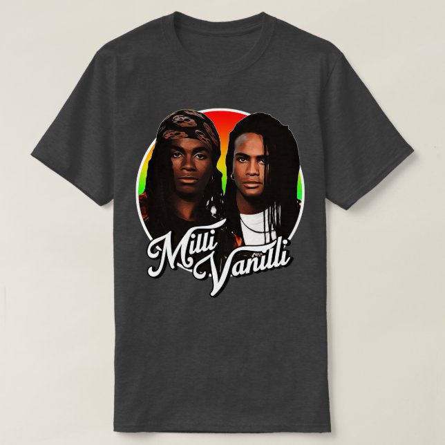 Retro Milli Vanilli Tribute T-Shirt (Design vorne)