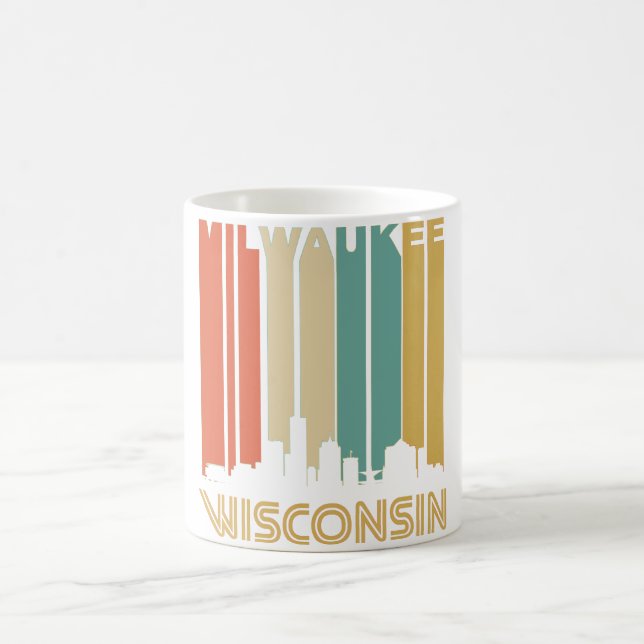 Retro Milwaukee-Skyline Tasse (Mittel)