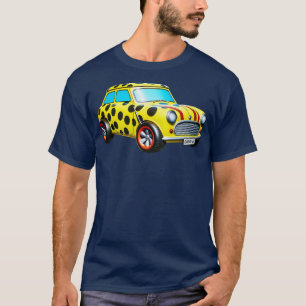 Retro Mini Cooper Whimsical PolkaDotted Vehicle il T-Shirt