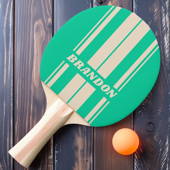 Retro-Mini-Platine Streifen mit Namen Tischtennis Schläger (Von Creator hochgeladen)