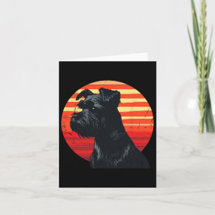 Retro Miniature Schnauzer Dog Liebhaber weihnachtl Karte