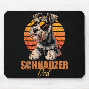 Retro Miniaturschnauzer Papa Lustiger Vintage Hund Mousepad