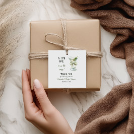 Retro Minimalist A Tini One Martini Baby Shower Geschenkanhänger