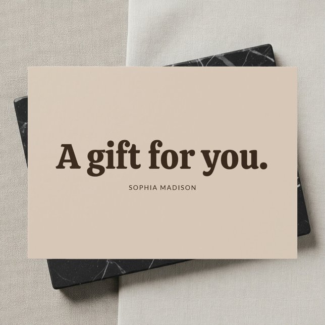 Retro Minimalist Brown Beige Certificate (Von Creator hochgeladen)