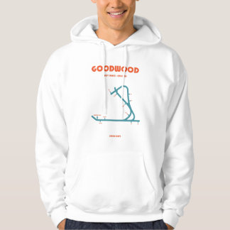 Retro Minimalist Goodwood Racecourse Line Art Prin Hoodie