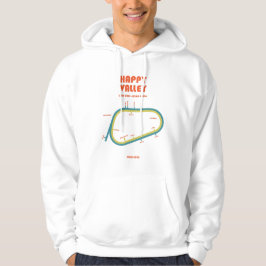 Retro Minimalist Happy Valley Racecourse Line Art Hoodie