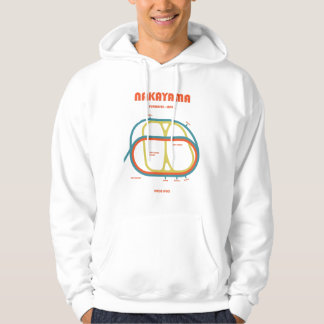 Retro-Minimalist Nakayama-Rennbahn-Linienkunst-Pri Hoodie