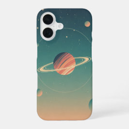 Retro Minimalist Pastel Orb iPhone 16 Hülle