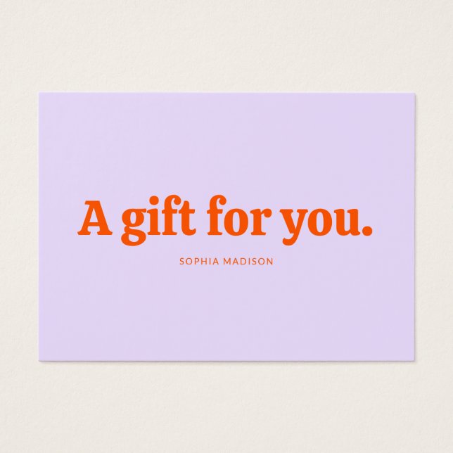 Retro Minimalist Purple Orange Certificate (Vorderseite)