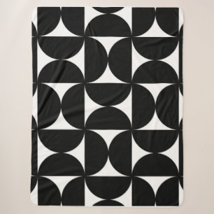 Retro Minimalist Style Black Geometric Bauhaus Sherpadecke