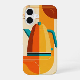 Retro-Minimalist-Wasserkocher iPhone 16 Hülle